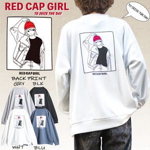 【SPECIAL PRICE】RED CAP GIRL シルクタッチ ダンボールニット バックプリント クルーネック