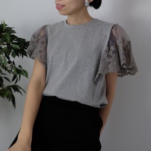 T-shirt Tulle Sleeve Tops