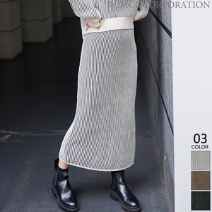 Skirt Color Palette Stripe Knit Skirt 【2023NEWPRODUCT♪】