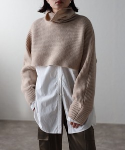 Sweater/Knitwear Front/Rear 2-way Cowl Neck