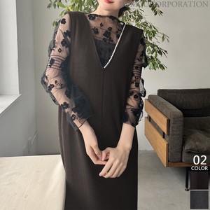 Casual Dress V-Neck One-piece Dress M 【2023NEWPRODUCT♪】