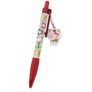 Gel Pen Beckoning Cat Hello Kitty with Acrylic Parts Ballpoint Pen