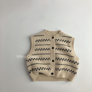 Kids' Sweater/Knitwear Knitted Vest Spring Retro Kids
