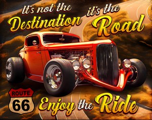 【RT 66】ティン サイン Enjoy the Ride Rt 66 66-DE-MS2789