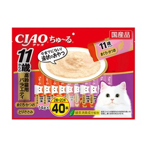 ［いなばペットフード］CIAO ちゅ〜る 11歳からの高齢猫用バラエティ 14g×40本