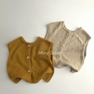 Kids' Sweater/Knitwear Knitted Plain Color Vest Spring Kids Simple