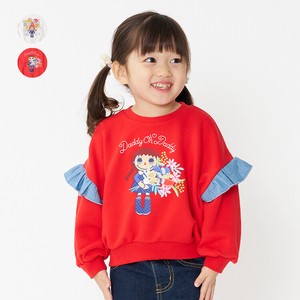 Kids' 3/4 Sleeve T-shirt Pudding Flowers Made in Japan