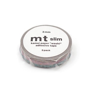 【カモ井加工紙】mt slim 3mm クロスステッチ / マスキングテープ