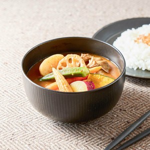 深山(miyama.) スープのカレー皿 スープボウル ブラック(ラッカ15.5cmボウル)[日本製/美濃焼/洋食器]