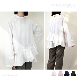 Button Shirt/Blouse Asymmetrical Ruffle 【2024NEW】