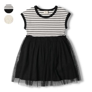 Kids' Casual Dress Tulle Tulle Skirts One-piece Dress Border Switching Simple