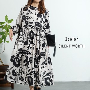 Casual Dress Long One-piece Dress Switching (S) 【2024NEW】