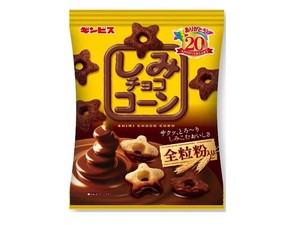 ギンビス　しみチョココーン　全粒粉　65g　x12【チョコ】