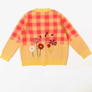 Kids' Cardigan/Bolero Jacket Plaid Cardigan Sweater Flowers Flower Embroidery NEW