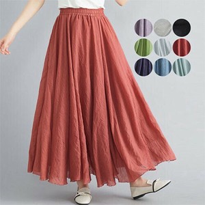 Skirt Long Skirt Cotton Natural