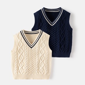 Kids' Sweater/Knitwear Knitted Vest V-Neck Spring Kids