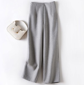 Full-Length Pant Plain Color Wide Pants Ladies' Autumn/Winter