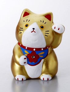 クラフトマンハウス 民芸招猫・金/Craftsman House Folk Art Beckoning Cat - Gold