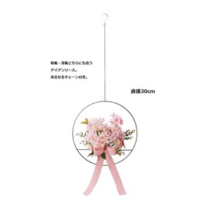 アイアンフレーム桜リース　直径30cm