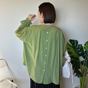 T-shirt Pullover Back Buttons Georgette Switching 【2024NEW】