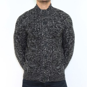Cardigan Jacquard High-Neck Cardigan Sweater