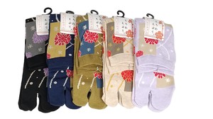 【日本製足袋ソックス】　菊の和柄