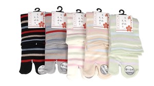 Crew Socks Colorful Tabi Socks Border Made in Japan