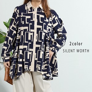 Button Shirt/Blouse Geometric Pattern (S) 【2024NEW】