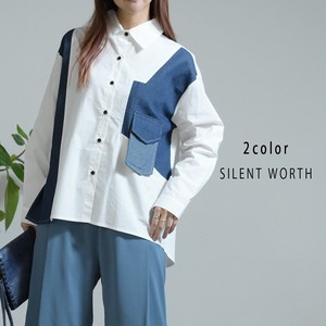 Button Shirt/Blouse Patchwork (S) 【2024NEW】