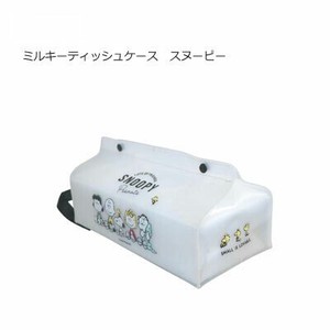 ミルキーティッシュケース　スヌーピー 三金商事  SN252 カー用品