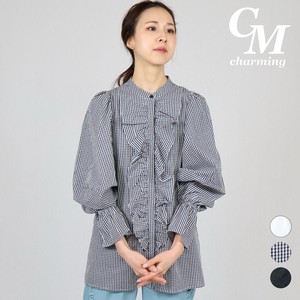 Button Shirt/Blouse Design Ruffle Front Opening NEW