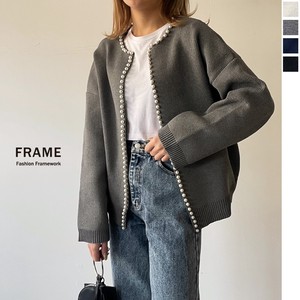 Sweater/Knitwear Pearl Cardigan Sweater 【2024NEW】