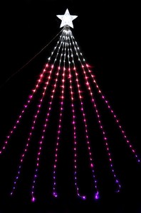 LEDナイアガラライト2.5m（グラデーションピンク）WG-1311PI　【イルミネーション】【クリスマス】