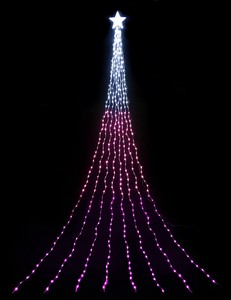 LEDナイアガラライト5m（グラデーションピンク）WG－1313PI　【イルミネーション】【クリスマス】