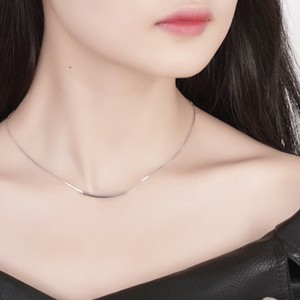 【　NECKLACE　】バーチェーンネックレス　シルバー　1060a4