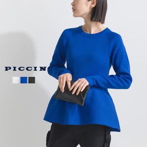 Sweater/Knitwear Volume Knit Tops Peplum 2024 Spring/Summer