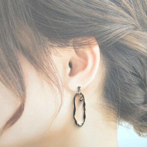 Pierced Earrings Silver Post sliver Simple