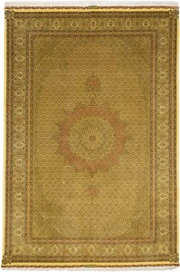 ペルシャ 絨毯 タブリーズ ウール 手織 ラグ 約202×302cm TB-36945M