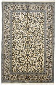 ペルシャ 絨毯 カシャーン ウール 手織 ラグ 約194×293cm K-101