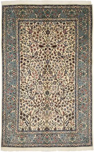 ペルシャ 絨毯 カシャーン ウール 手織 ラグ 約195×301cm K-103