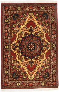 ペルシャ 絨毯 ジョーザン ウール 手織 マット 約67×100cm JOZ-006