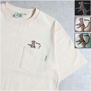 猫ポケ刺繍Tシャツ【2024夏物】【ユニセックス】