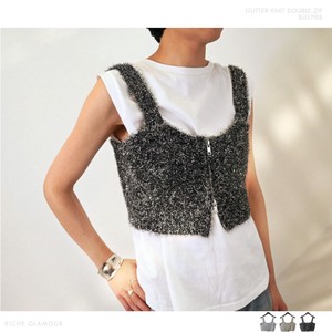 Vest/Gilet Knitted Double-zip Bustier 【2024NEW】