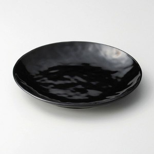 メラミン食器 M11-371 大皿 φ26 黒 マイン