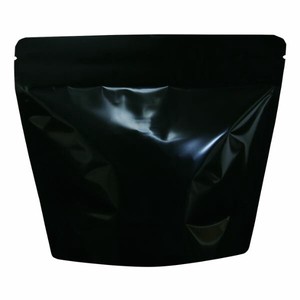コーヒー用品 COT-852 スタンドチャック袋200g黒インナーバルブ付 ヤマニパッケージ