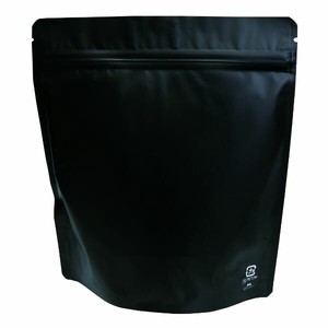コーヒー用品 COT-832N アルミスタンドチャック袋300gマット黒バルブ無 ヤマニパッケージ
