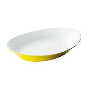 メラミン食器 カフェプレートセレクション オーバルプレート SS-910 レモンホワイト(LEW) カンダ
