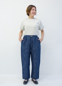 Denim Full-Length Pant Cotton Linen Denim Pants Straight