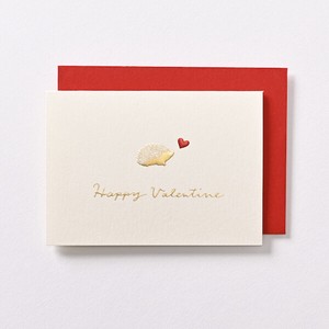 Greeting Card Heart Hedgehog Foil Stamping
