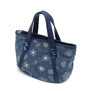 【SAVOY(サボイ)】デニム地に花模様をプリントしたハンドバッグ